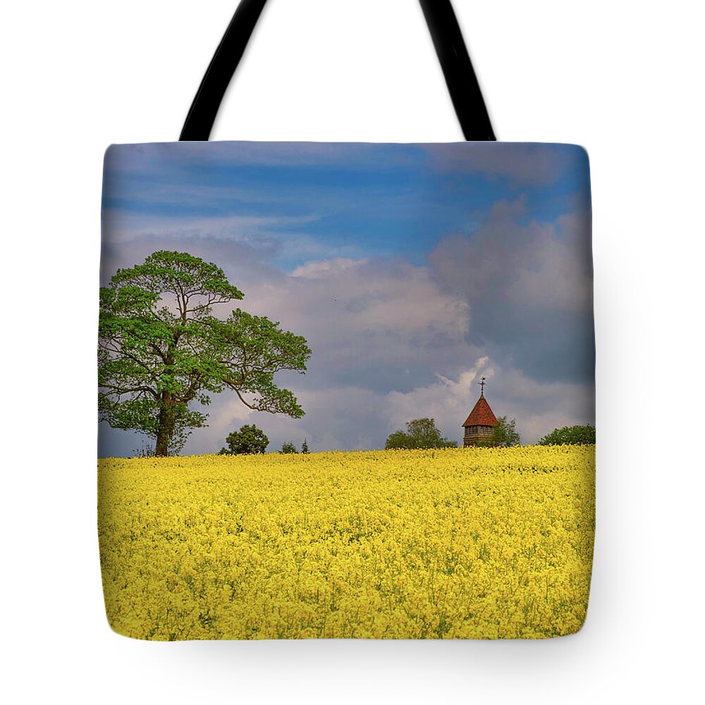 Landscape Tote Bag featuring the photograph Yellow ocean 5 by Remigiusz MARCZAK