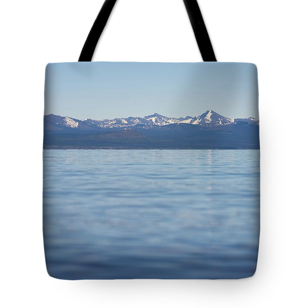 Yellowstone Tote Bag featuring the photograph Yellowstone Lake Blues by Darren White