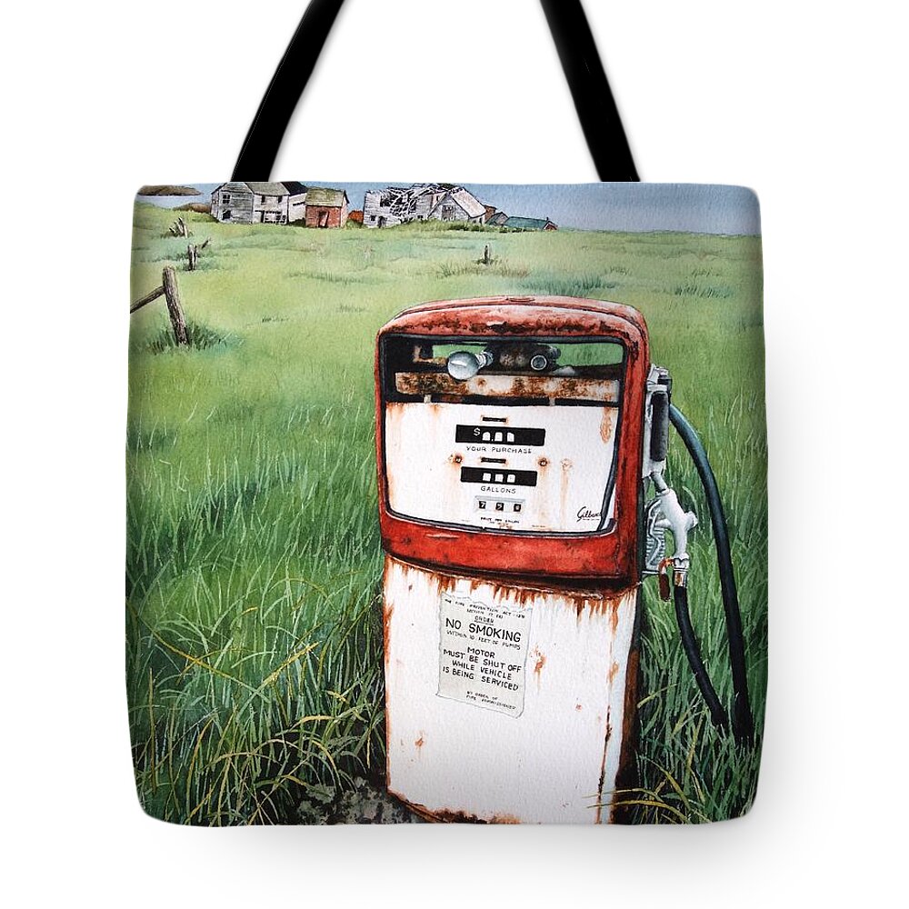 Landscape Tote Bag featuring the painting Yesterday's Dreams by Karen Richardson