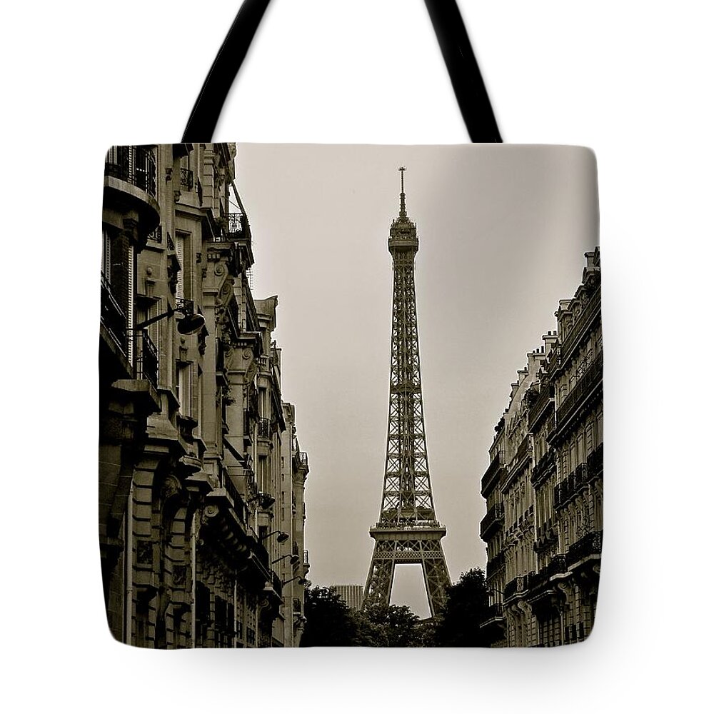 Eiffel Tower Tote Bag featuring the photograph Yesterday's World by Calvin Boyer