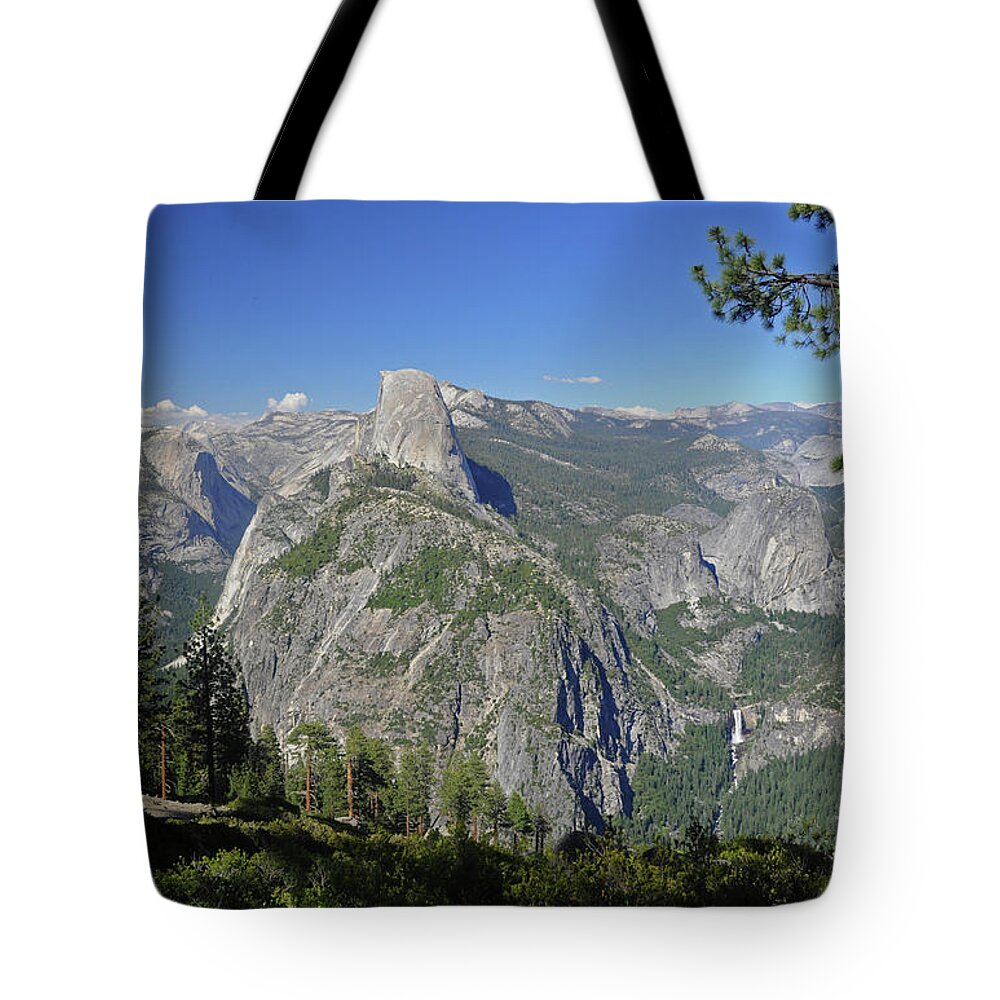 Yosemite Tote Bag featuring the photograph Yosemite half dome by Cindy Murphy