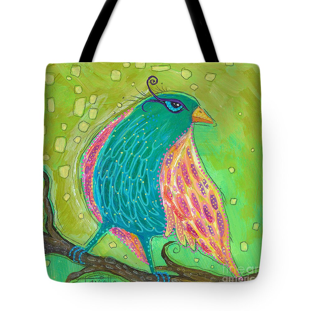 Bird Painting Tote Bag featuring the painting You Are My Wings by Tanielle Childers