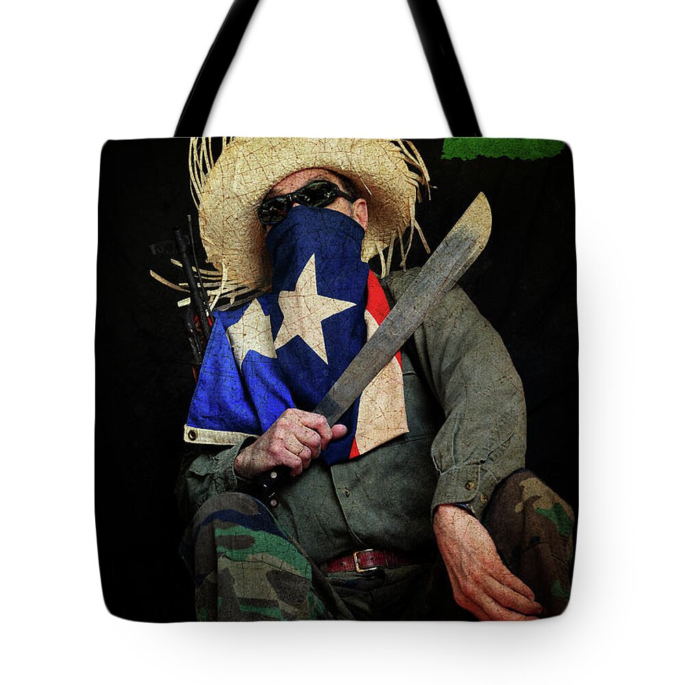 Map Of Puerto Rico Tote Bag featuring the digital art Young Lords Tng 2020 by Ricardo Dominguez
