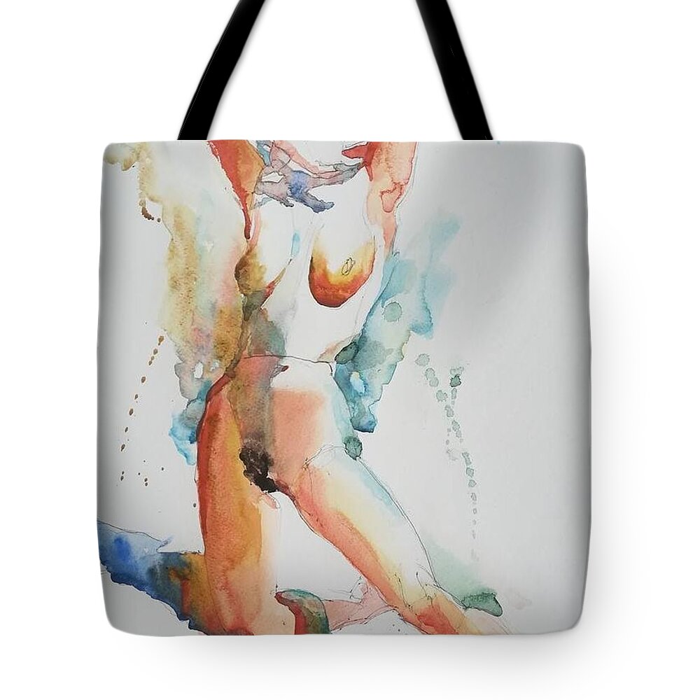 Figurative Nude Femal Tote Bag featuring the painting Your Ardour is Now by Kasey Jones
