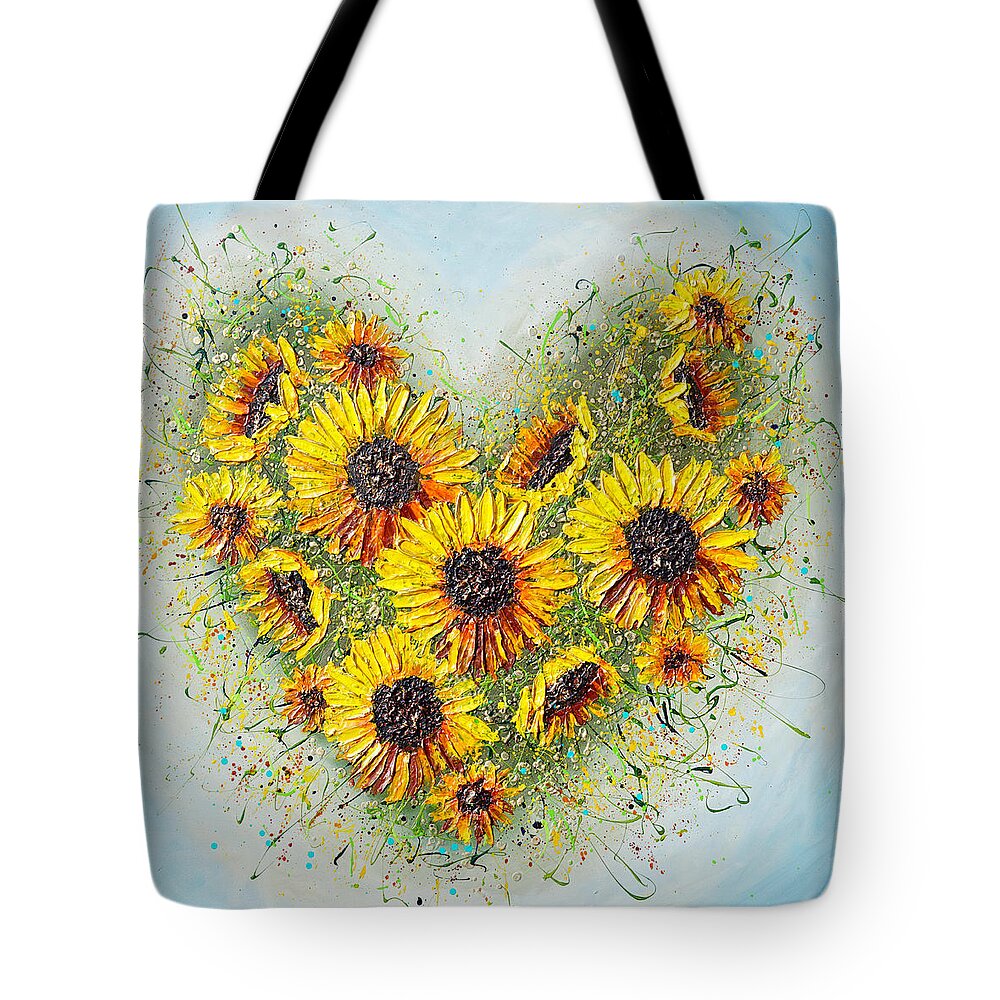 Sunflower Tote Bag featuring the painting You're my Sunshine by Amanda Dagg