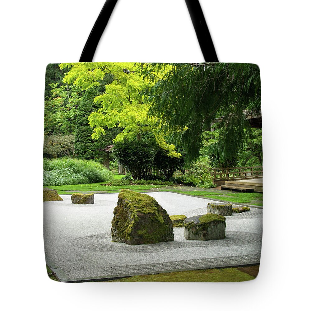 Seattle Tote Bag featuring the photograph Zen Garden by Grey Coopre