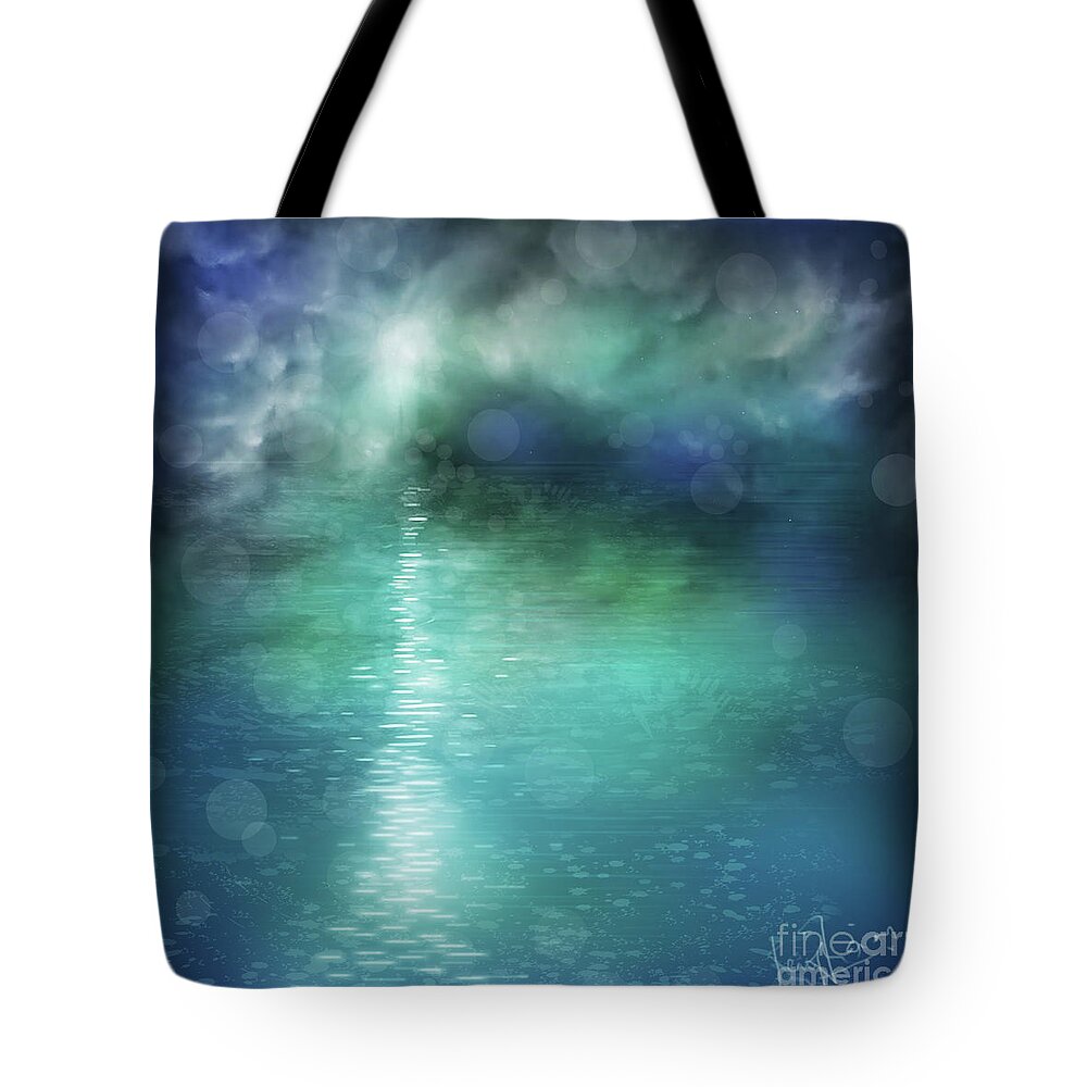 Sea Of Serenity Tote Bag featuring the painting Zen Sea by Remy Francis