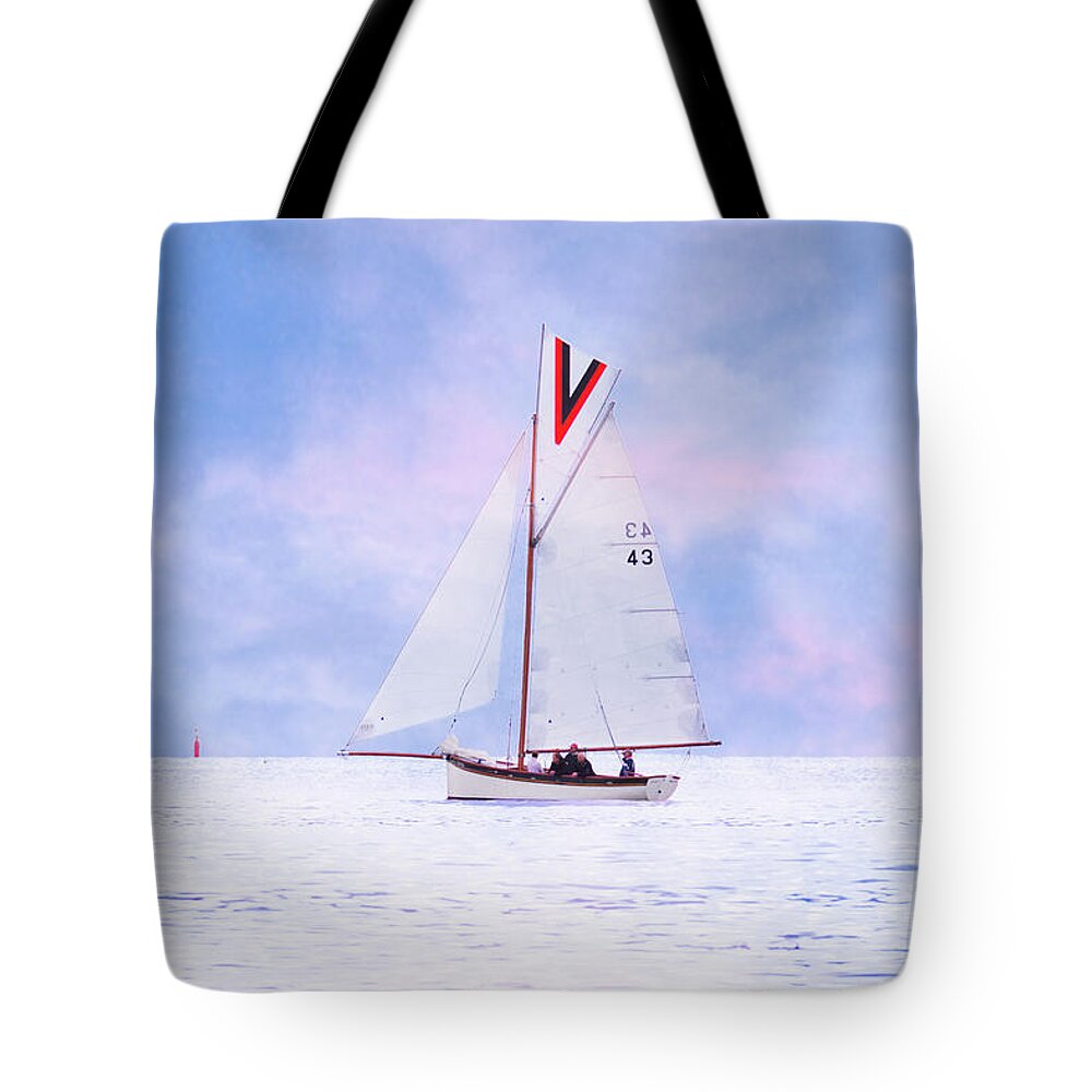 Working Boats Zilpha Fal Tote Bag featuring the photograph Zilpha in Carrick Roads Cornwall by Terri Waters