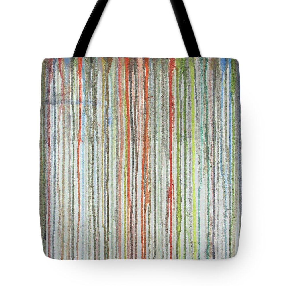 Red Tote Bag featuring the painting Zing Went The Strings of My Heart by David Zimmerman