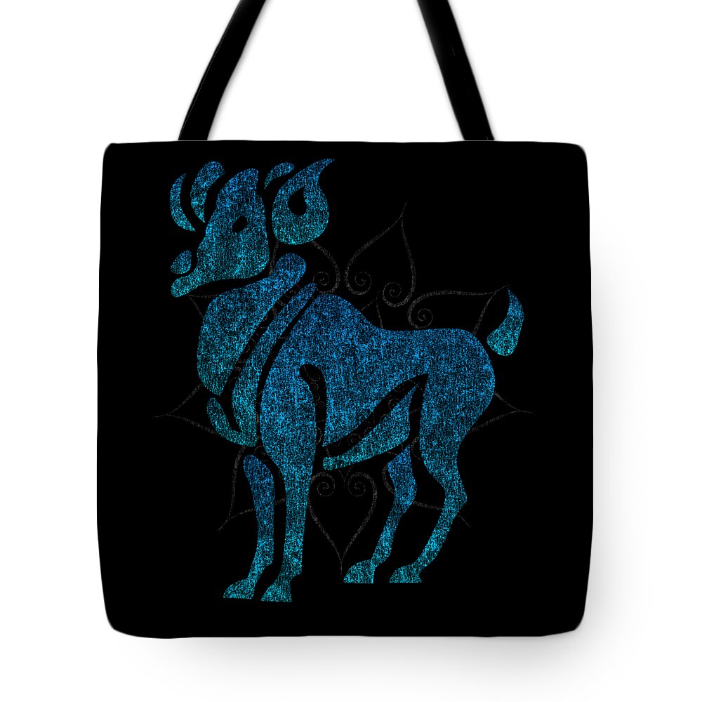 Funny Tote Bag featuring the digital art Zodiac Sign Pisces by Flippin Sweet Gear