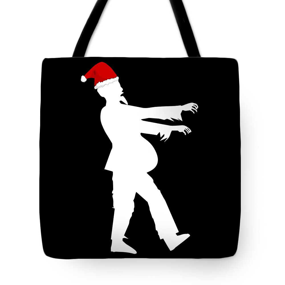 Christmas 2023 Tote Bag featuring the digital art Zombie Santa by Flippin Sweet Gear