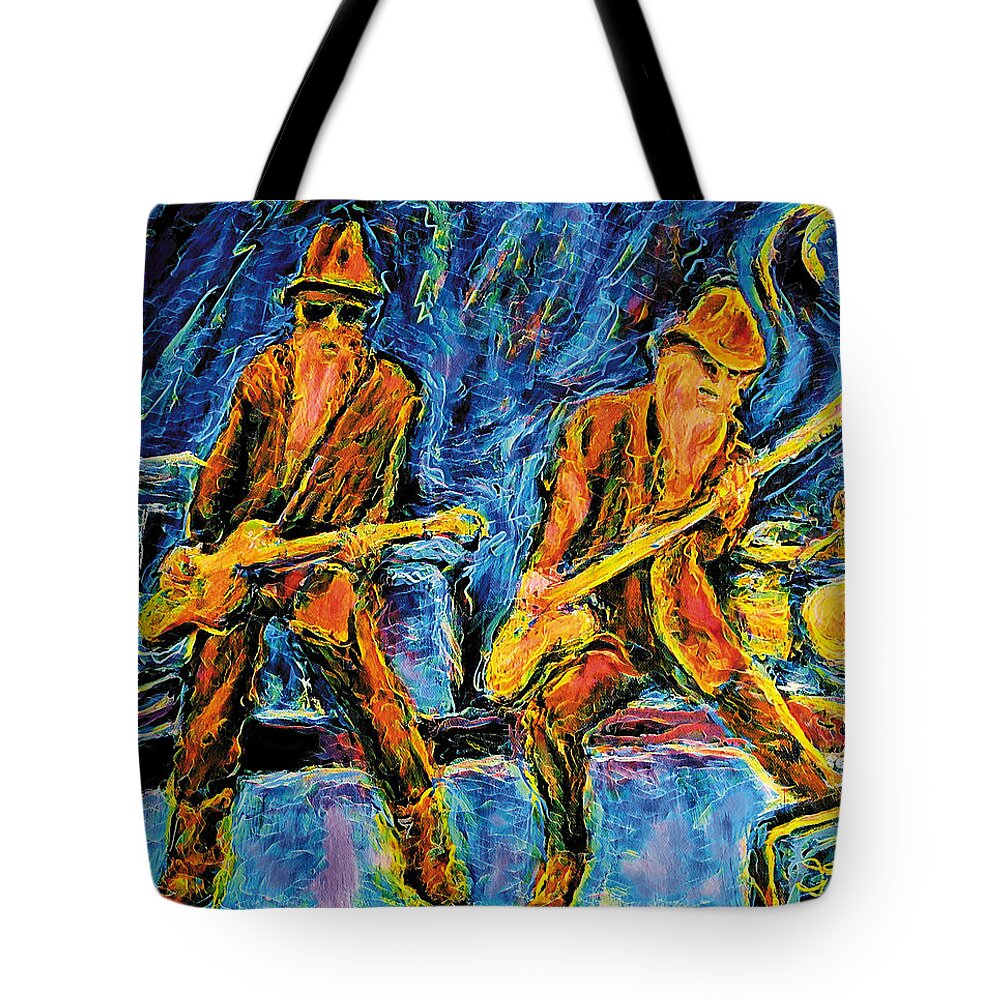 Zz Top Tote Bag featuring the painting ZZ Top by John Bohn