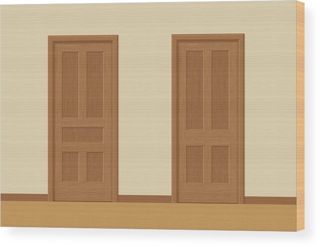 Vector Textured Wooden Interior Doors With Door Frames In Flat Style Realistic Proportions 1 100 Scale Wood Print