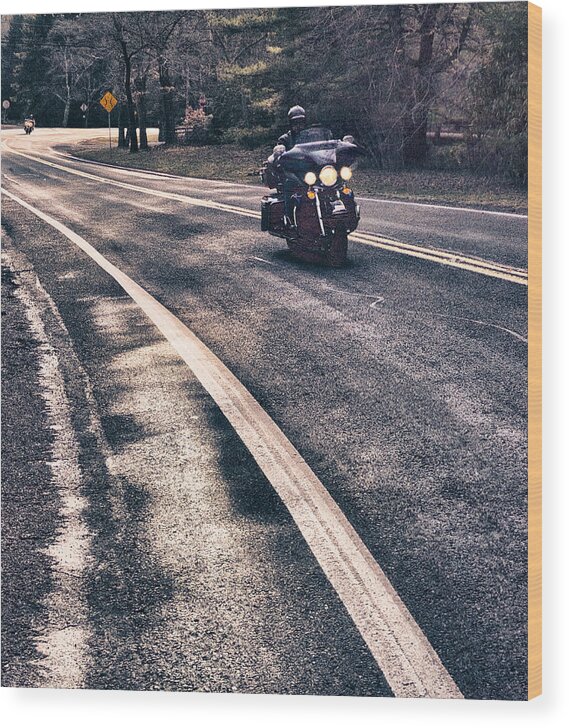 Motorcycle Wood Print featuring the photograph Cruisin' by D L McDowell-Hiss