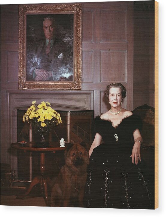 People Wood Print featuring the photograph Publishing Widow by Slim Aarons