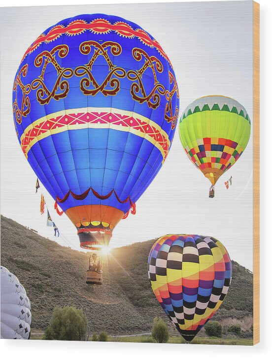 Hot-air Balloons Wood Print featuring the photograph Old school by Doug Sims