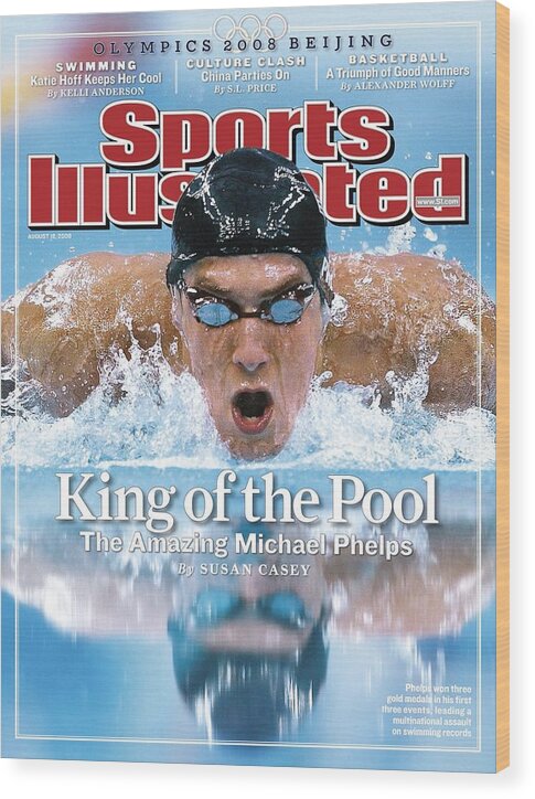 Magazine Cover Wood Print featuring the photograph , 2008 Summer Olympics Sports Illustrated Cover by Sports Illustrated