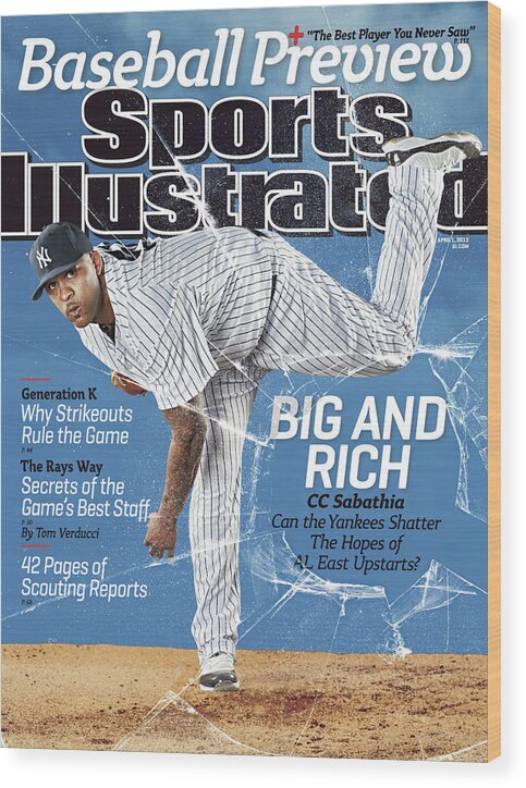 Magazine Cover Wood Print featuring the photograph , 2013 Mlb Baseball Preview Issue Sports Illustrated Cover by Sports Illustrated