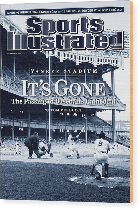 Magazine Cover Wood Print featuring the photograph Baseball New York Yankees Micke... Sports Illustrated Cover by Sports Illustrated