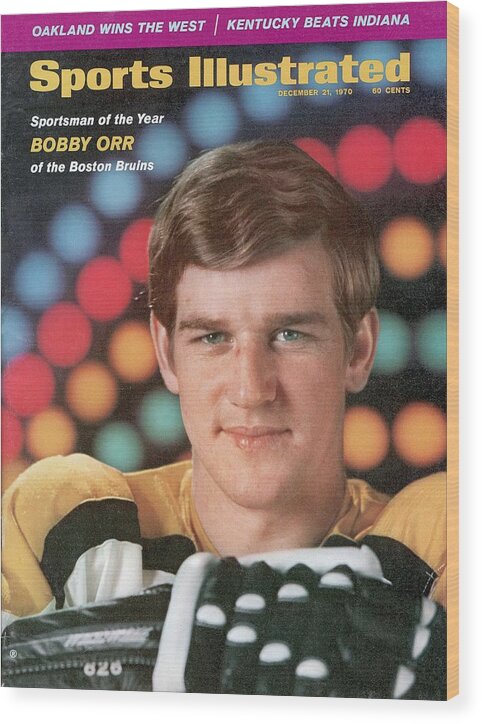 Magazine Cover Wood Print featuring the photograph Boston Bruins Bobby Orr, 1970 Sportsman Of The Year Sports Illustrated Cover by Sports Illustrated