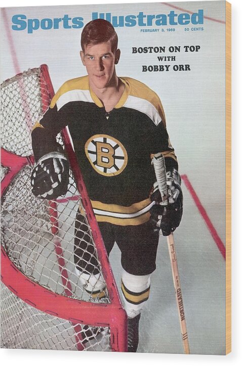 Magazine Cover Wood Print featuring the photograph Boston Bruins Bobby Orr Sports Illustrated Cover by Sports Illustrated
