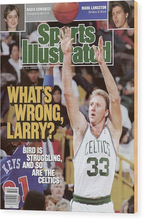 1980-1989 Wood Print featuring the photograph Boston Celtics Larry Bird... Sports Illustrated Cover by Sports Illustrated