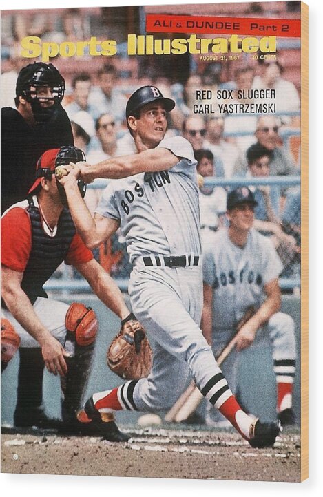 Magazine Cover Wood Print featuring the photograph Boston Red Sox Carl Yastrzemski... Sports Illustrated Cover by Sports Illustrated