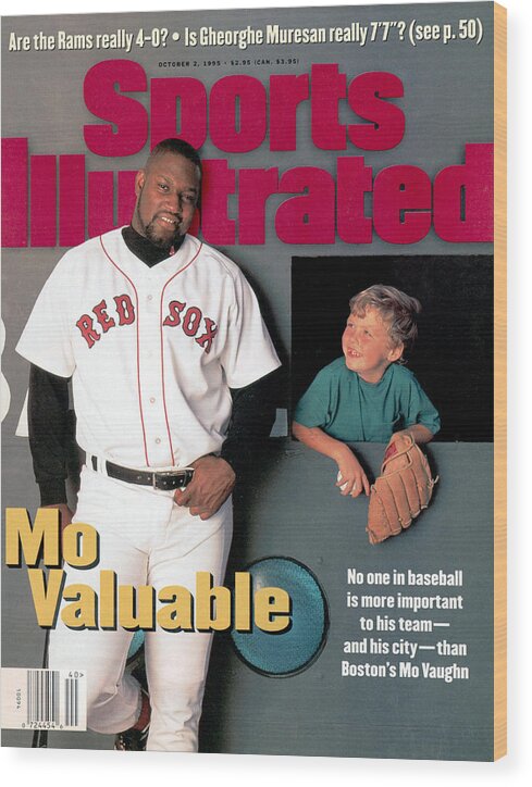 Magazine Cover Wood Print featuring the photograph Boston Red Sox Mo Vaughn Sports Illustrated Cover by Sports Illustrated