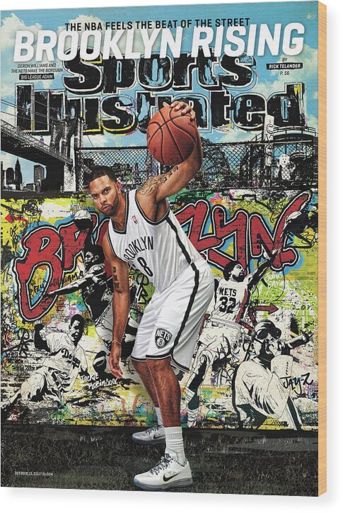 Magazine Cover Wood Print featuring the photograph Brooklyn Rising The Nba Feels The Beat Of The Street Sports Illustrated Cover by Sports Illustrated