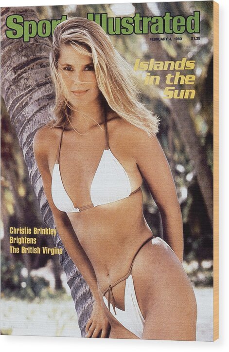 Three Quarter Length Wood Print featuring the photograph Christie Brinkley Swimsuit 1980 Sports Illustrated Cover by Sports Illustrated