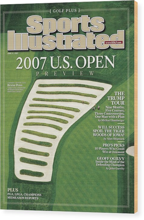 Magazine Cover Wood Print featuring the photograph Church Pews At Oakmont Country Club Sports Illustrated Cover by Sports Illustrated