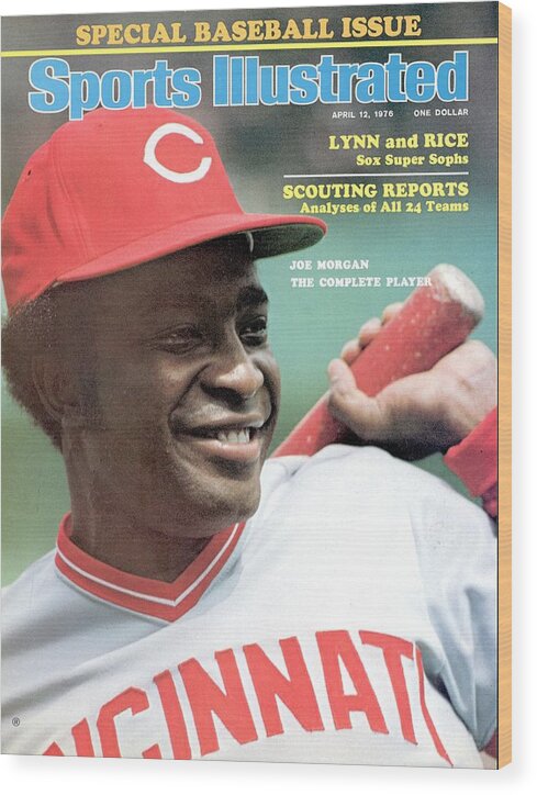 Magazine Cover Wood Print featuring the photograph Cincinnati Reds Joe Morgan Sports Illustrated Cover by Sports Illustrated