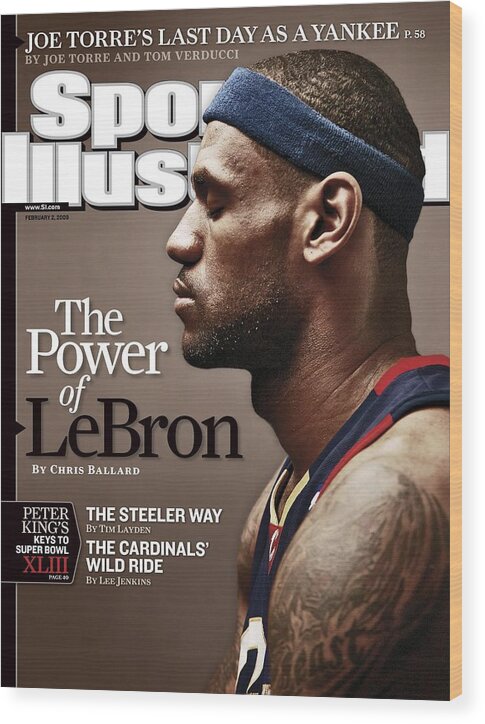 Nba Pro Basketball Wood Print featuring the photograph Cleveland Cavaliers LeBron James Sports Illustrated Cover by Sports Illustrated