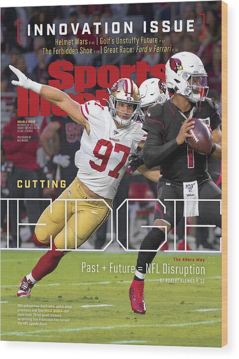 Magazine Cover Wood Print featuring the photograph Cutting Edge The 49ers Way Sports Illustrated Cover by Sports Illustrated