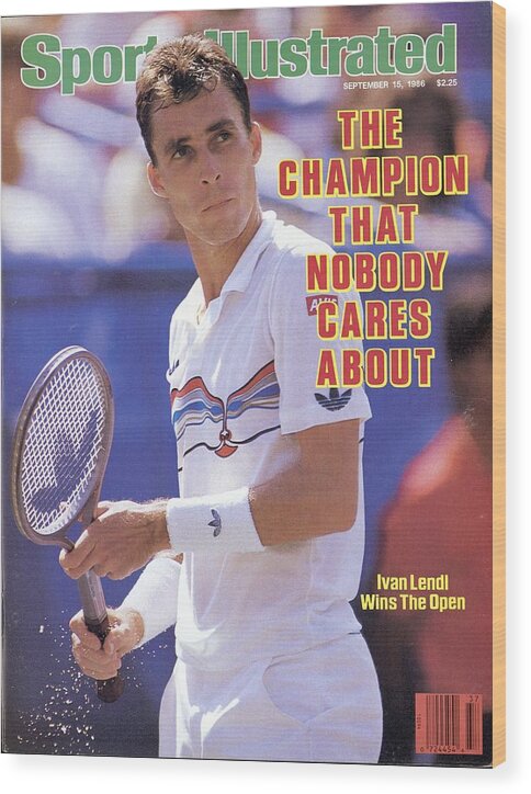 1980-1989 Wood Print featuring the photograph Czechoslovakia Ivan Lendl, 1986 Us Open Sports Illustrated Cover by Sports Illustrated