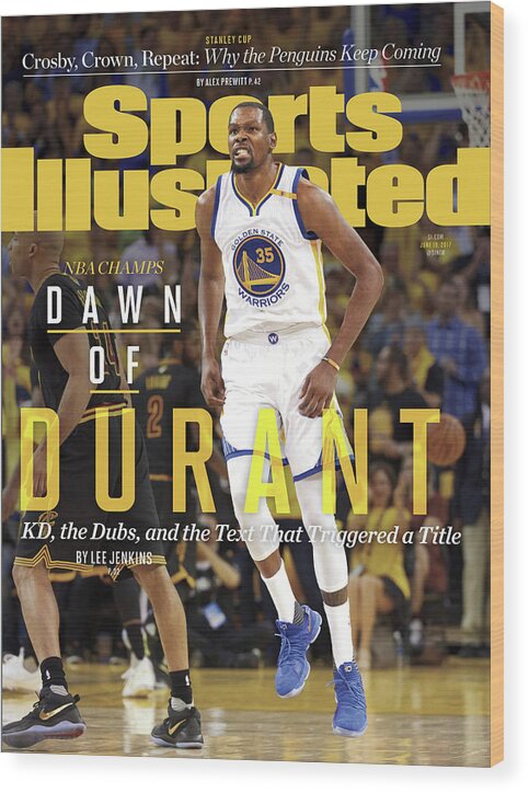 Playoffs Wood Print featuring the photograph Dawn Of Durant Kd, The Dubs, And The Text That Triggered A Sports Illustrated Cover by Sports Illustrated