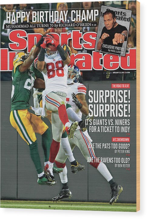 Green Bay Wood Print featuring the photograph Divisional Playoffs - New York Giants V Green Bay Packers Sports Illustrated Cover by Sports Illustrated
