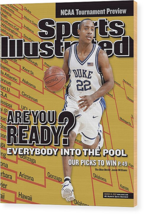 Atlantic Coast Conference Wood Print featuring the photograph Duke University Jason Williams, 2002 Ncaa Tournament Sports Illustrated Cover by Sports Illustrated