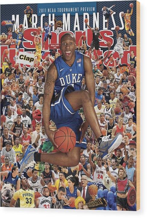 North Carolina Wood Print featuring the photograph Duke University Nolan Smith, 2011 March Madness College Sports Illustrated Cover by Sports Illustrated