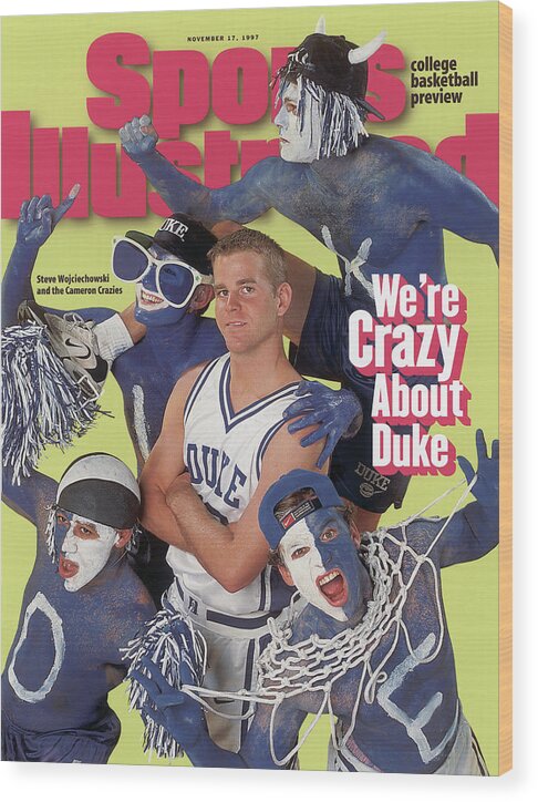 Magazine Cover Wood Print featuring the Duke University Steve Wojciechowski, 1997-98 College Sports Illustrated Cover by Sports Illustrated