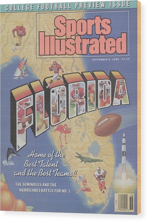 1980-1989 Wood Print featuring the photograph Florida Home Of The Best Talent And The Best Teams, 1988 Sports Illustrated Cover by Sports Illustrated