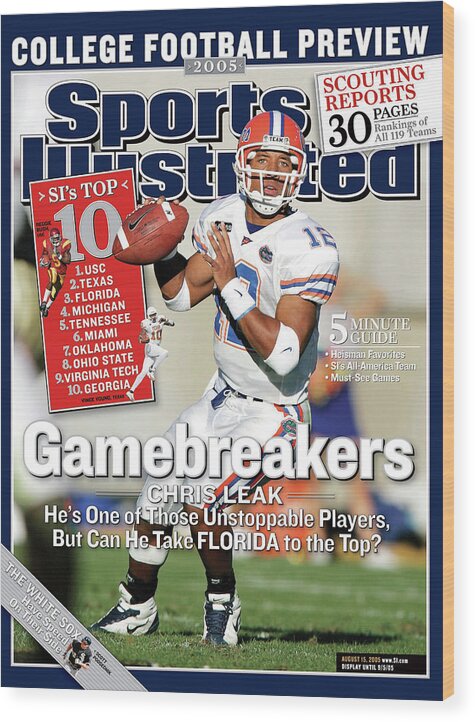 Magazine Cover Wood Print featuring the photograph Gamebreakers Chris Leak, Hes One Of Those Unstoppable Sports Illustrated Cover by Sports Illustrated