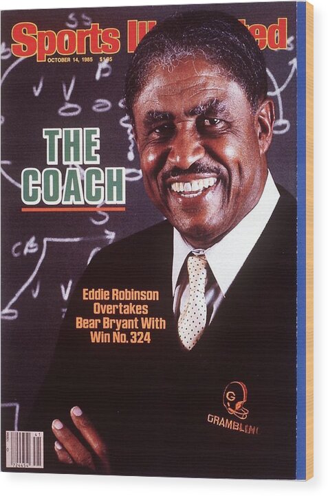 Magazine Cover Wood Print featuring the photograph Grambling State University Coach Eddie Robinson Sports Illustrated Cover by Sports Illustrated