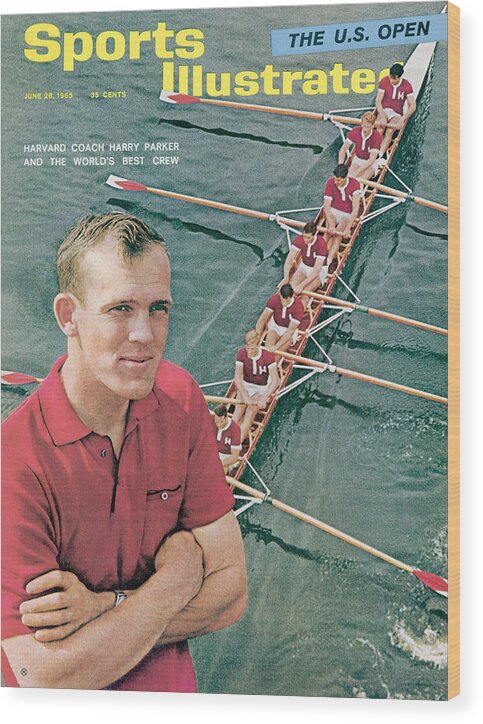 Magazine Cover Wood Print featuring the photograph Harvard University Crew Coach Harry Parker Sports Illustrated Cover by Sports Illustrated