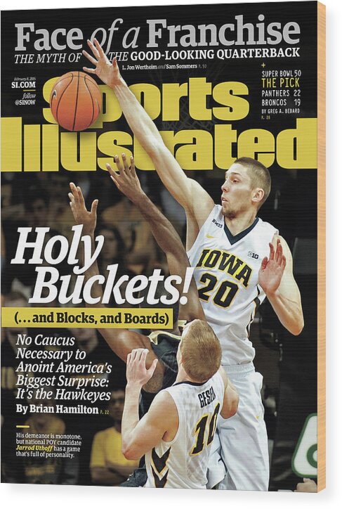 Magazine Cover Wood Print featuring the photograph Holy Buckets ...and Blocks, And Boards. No Caucus Necessary Sports Illustrated Cover by Sports Illustrated