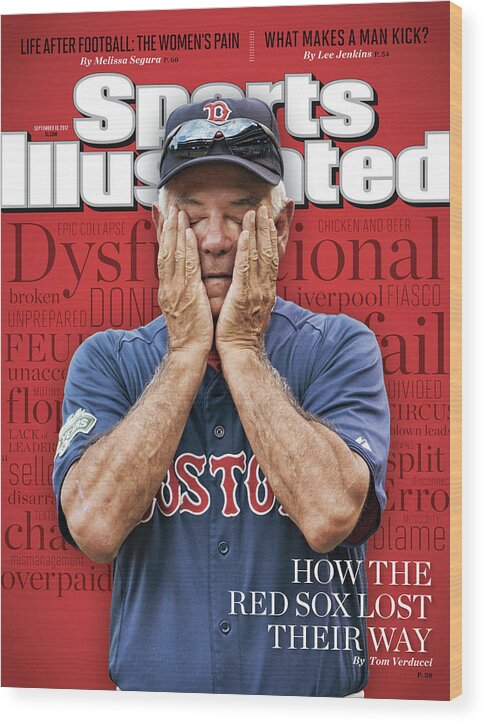 Magazine Cover Wood Print featuring the photograph How The Red Sox Lost Their Way Sports Illustrated Cover by Sports Illustrated