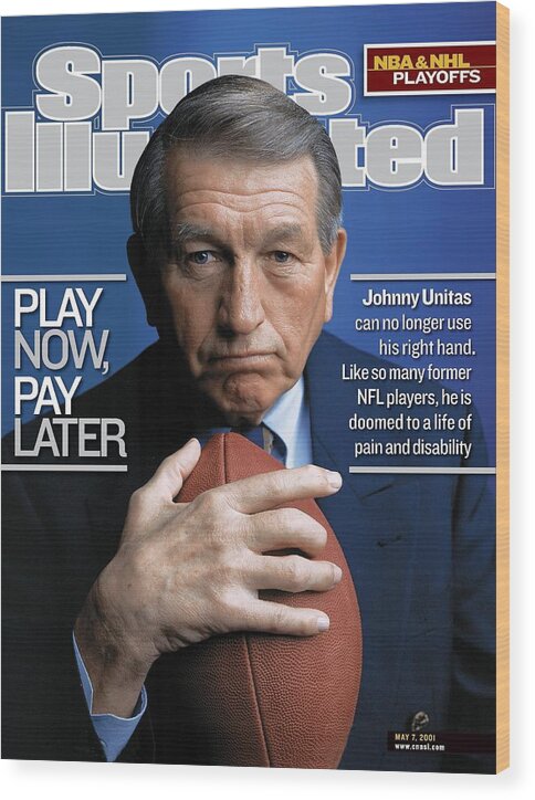 Magazine Cover Wood Print featuring the photograph Johnny Unitas Sports Illustrated Cover by Sports Illustrated