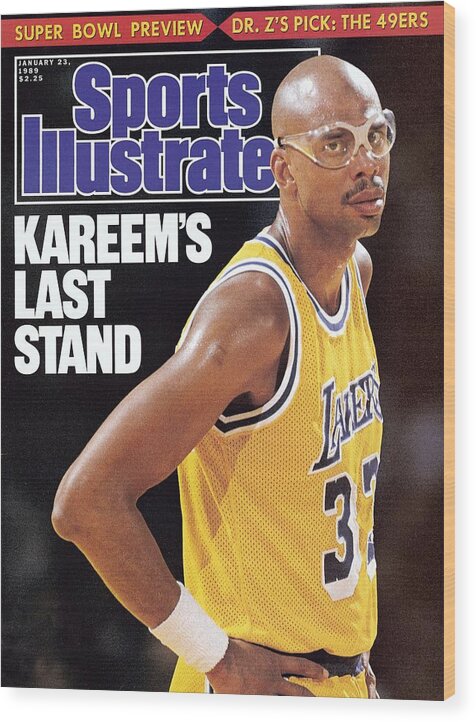 Magazine Cover Wood Print featuring the photograph Los Angeles Lakers Kareem Abdul-jabbar Sports Illustrated Cover by Sports Illustrated
