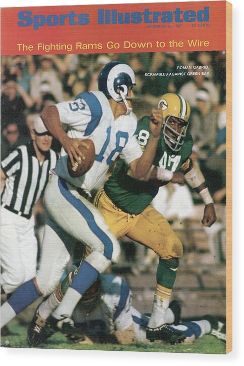 Sports Illustrated Wood Print featuring the photograph Los Angeles Rams Roman Gabriel Sports Illustrated Cover by Sports Illustrated