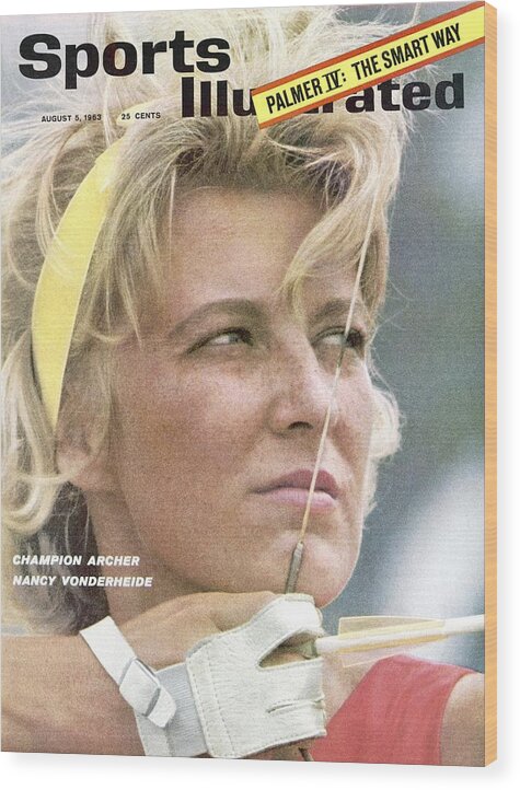 Magazine Cover Wood Print featuring the photograph Nancy Vonderheide, Archery Champion Sports Illustrated Cover by Sports Illustrated